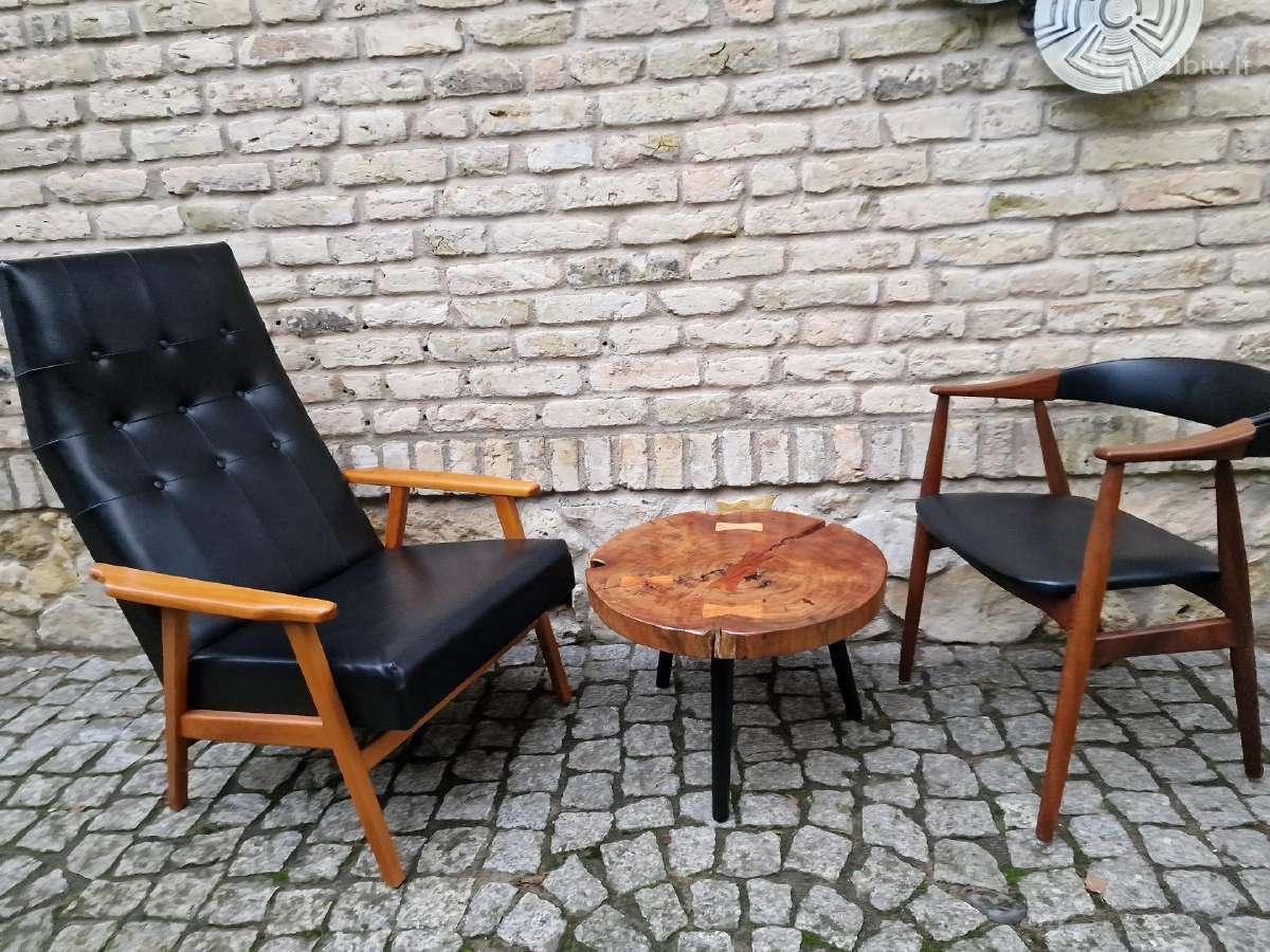 Vintažinis mid century autorinis fotelis - nuotraukos Nr. 27