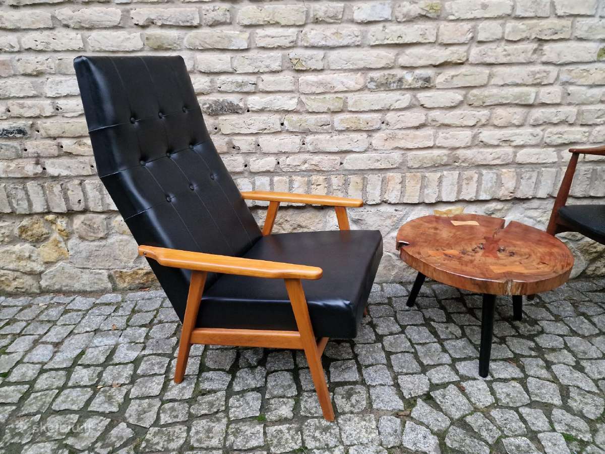 Vintažinis mid century autorinis fotelis - nuotraukos Nr. 24