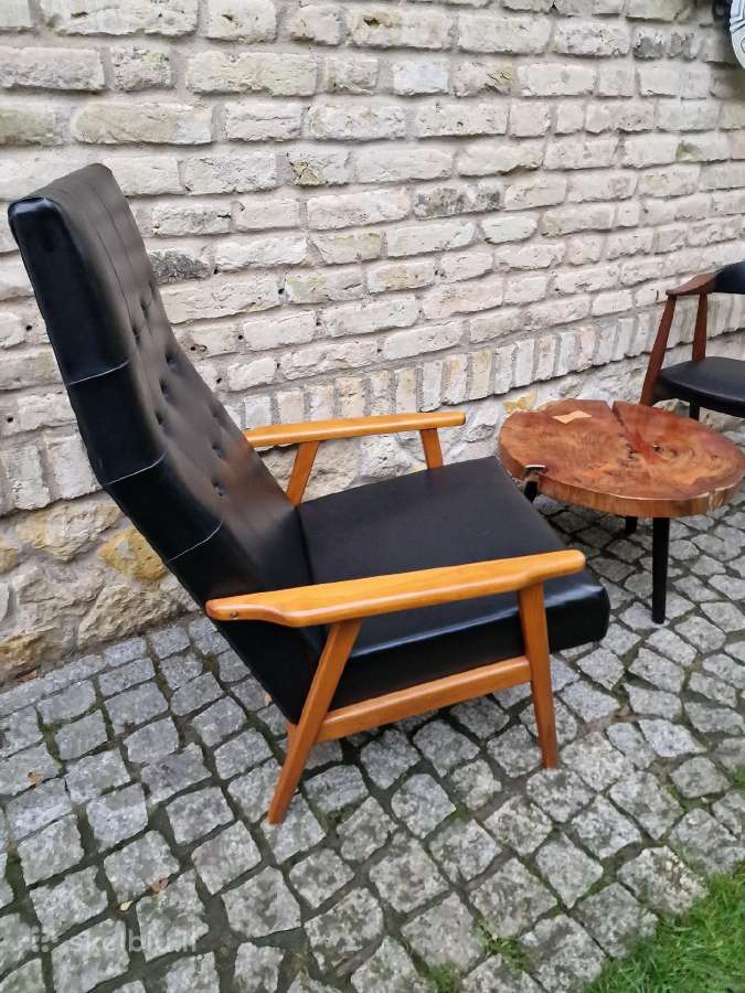 Vintažinis mid century autorinis fotelis - nuotraukos Nr. 10