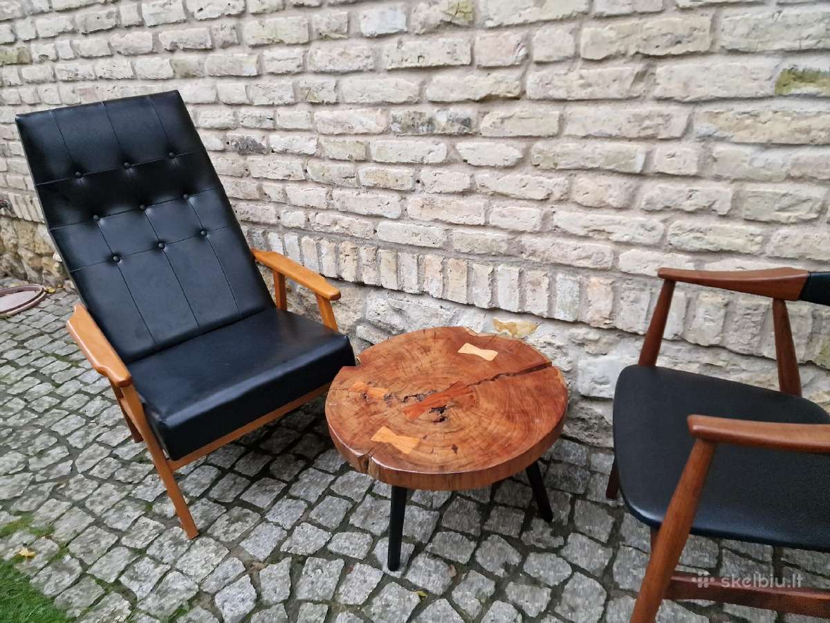 Vintažinis mid century autorinis fotelis - nuotraukos Nr. 28