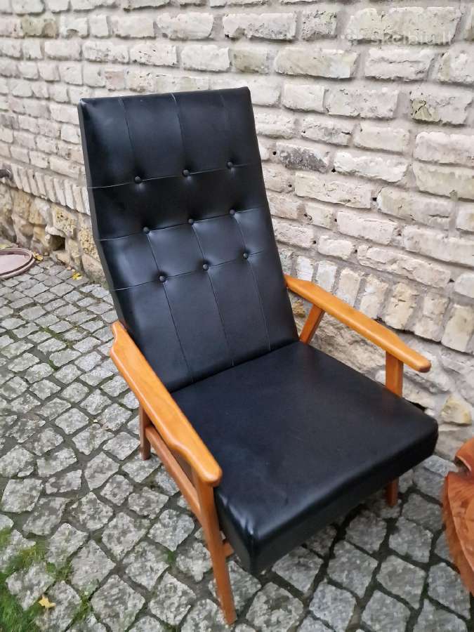 Vintažinis mid century autorinis fotelis - nuotraukos Nr. 30