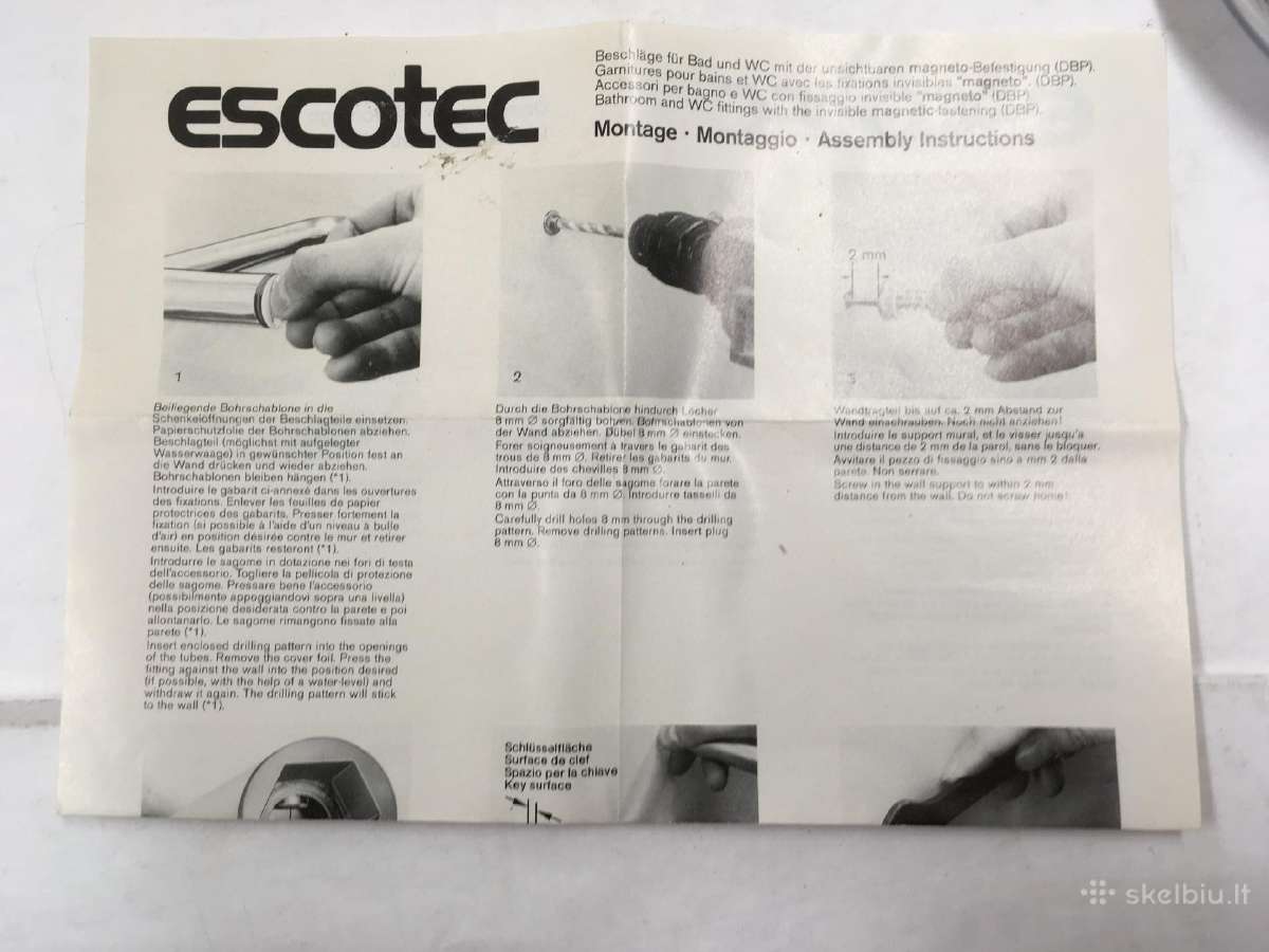 Escotec Stiklinės laikiklis vonios, chromas - nuotraukos Nr. 5