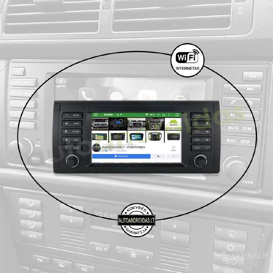 Bmw 5 E39 X5 E53 1995-06 Android multimedia GPS - nuotraukos Nr. 3