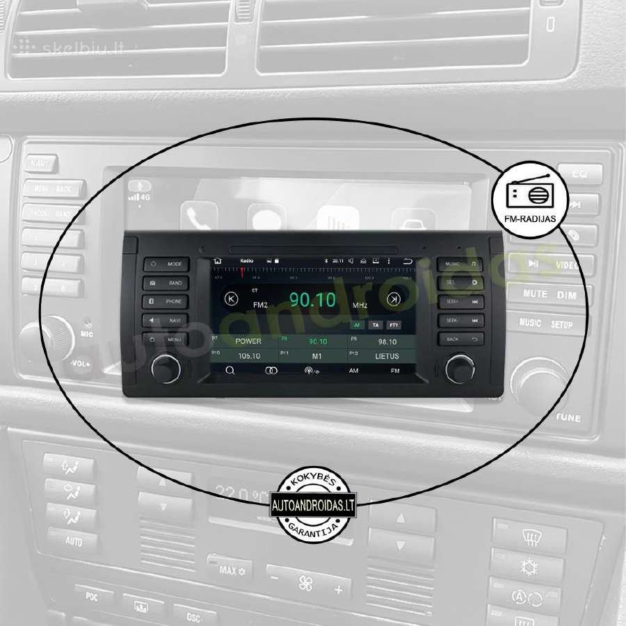 Bmw 5 E39 X5 E53 1995-06 Android multimedia GPS - nuotraukos Nr. 4