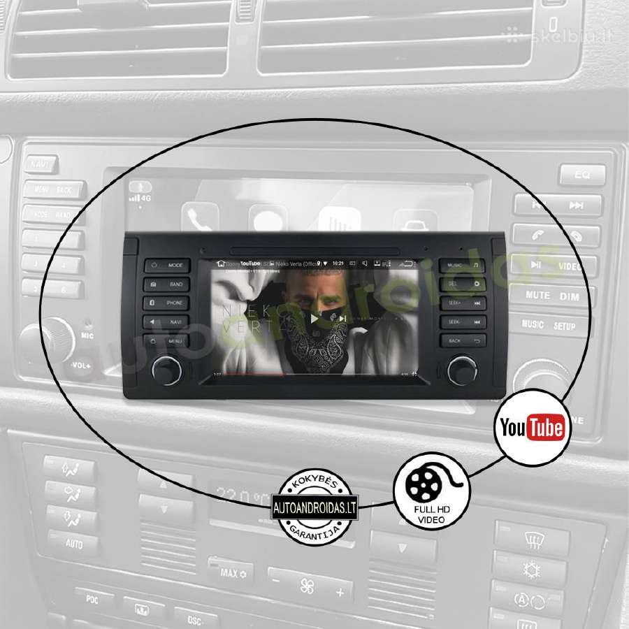 Bmw 5 E39 X5 E53 1995-06 Android multimedia GPS - nuotraukos Nr. 9