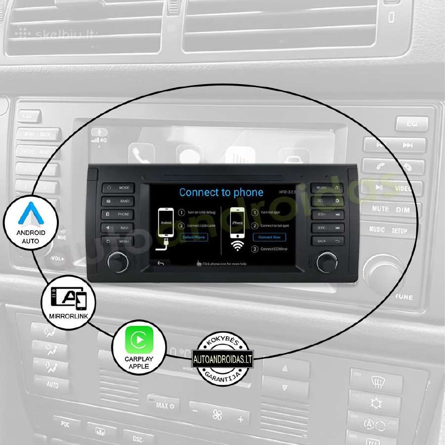 Bmw 5 E39 X5 E53 1995-06 Android multimedia GPS - nuotraukos Nr. 10