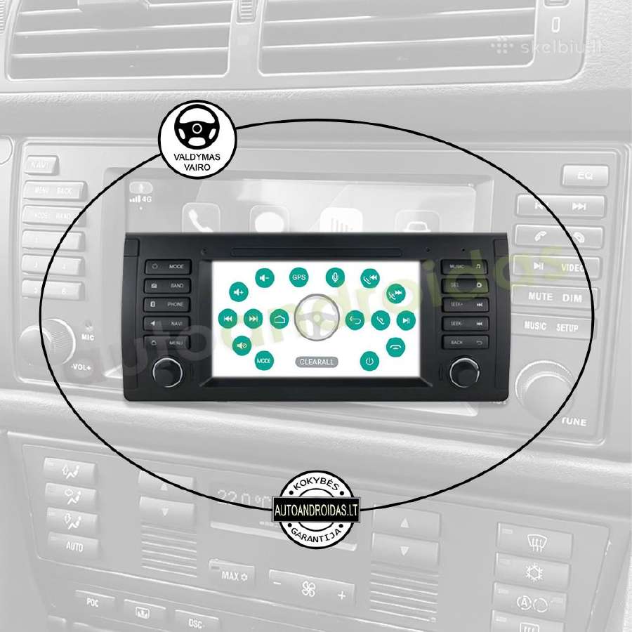 Bmw 5 E39 X5 E53 1995-06 Android multimedia GPS - nuotraukos Nr. 12