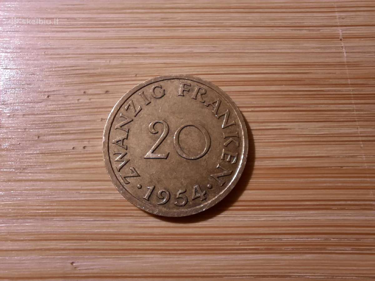 20 Franken 1954 Saarland - Vokietija