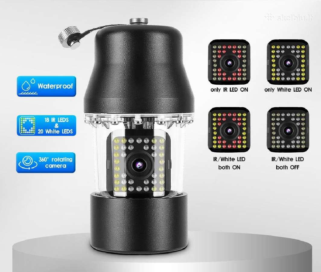 Povandenine sukinėjama kamera 30m ir 9' monitorius - nuotraukos Nr. 3