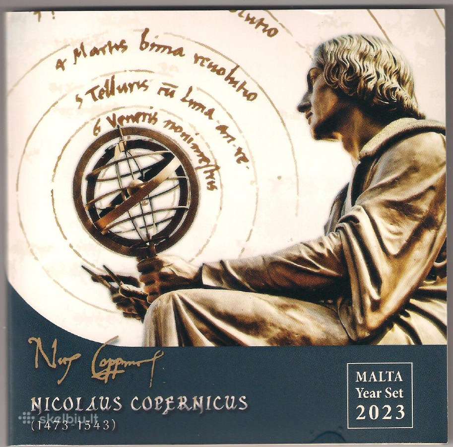 Euro monetų rinkinys Malta 2023 Mikalojus Kopernik - nuotraukos Nr. 3