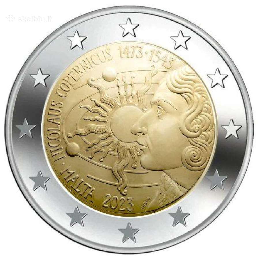 Euro monetų rinkinys Malta 2023 Mikalojus Kopernik - nuotraukos Nr. 9