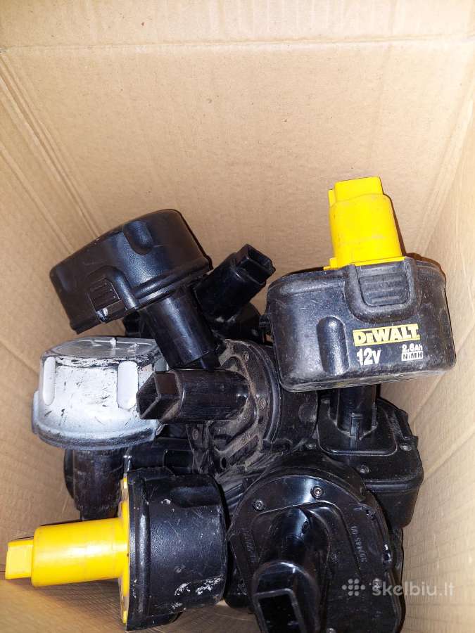 Dewalt 12v baterijos be celiu, tik dezutes