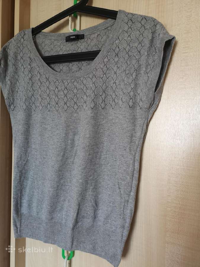 H&m pilka palaidinė trumpomis rankovėmis - nuotraukos Nr. 3