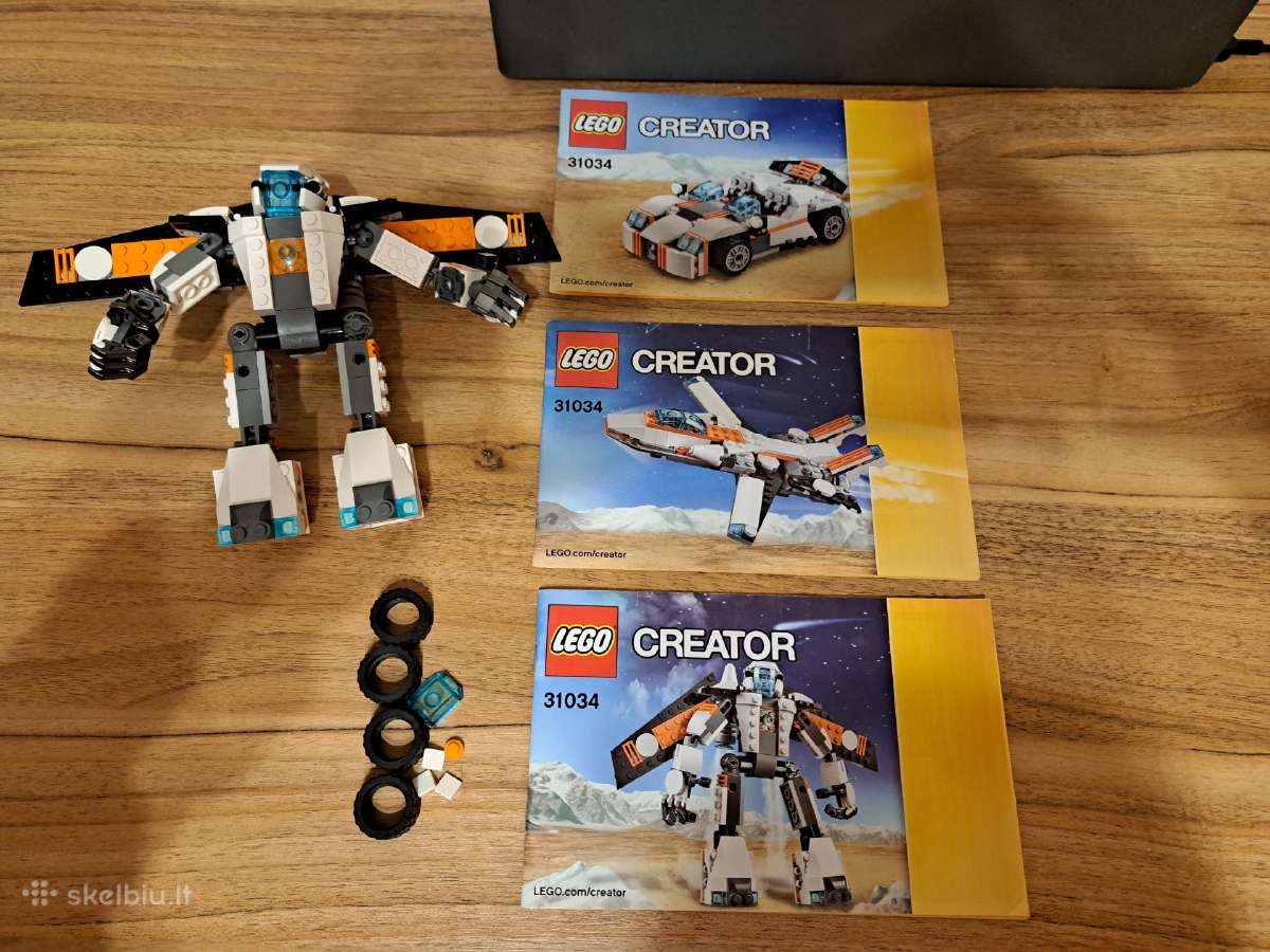 Lego creator 31034 robotas, lėktuvas, mašina - nuotraukos Nr. 4
