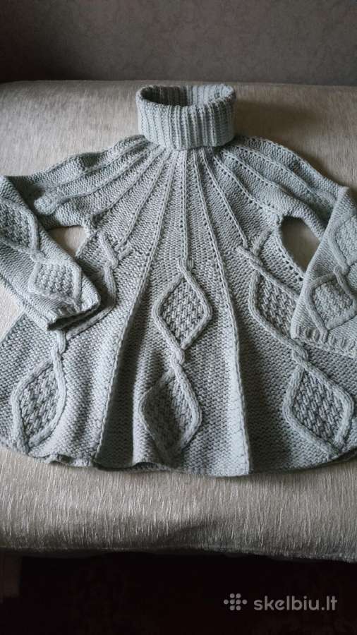 H&m Hand knitted grynos vilnos mėtinis megztinis - nuotraukos Nr. 3