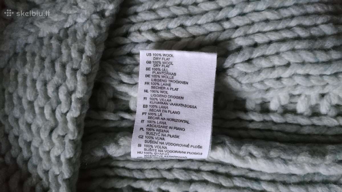 H&m Hand knitted grynos vilnos mėtinis megztinis - nuotraukos Nr. 6