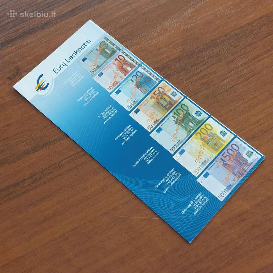 Lankstinukas Eurų monetos / Eurų banknotai - nuotraukos Nr. 4