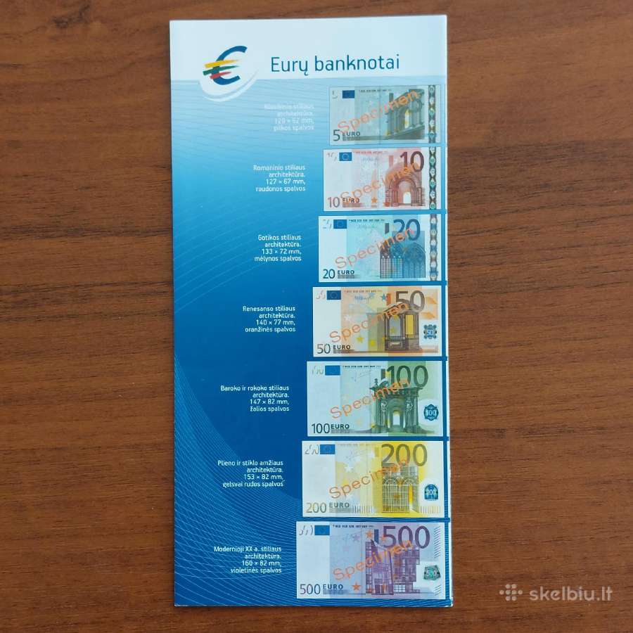 Lankstinukas Eurų monetos / Eurų banknotai - nuotraukos Nr. 5