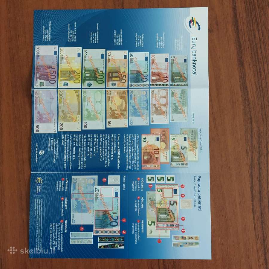 Lankstinukas Eurų monetos / Eurų banknotai - nuotraukos Nr. 9