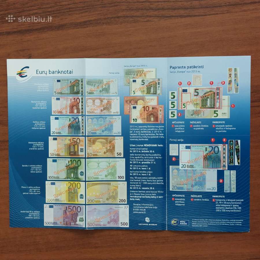 Lankstinukas Eurų monetos / Eurų banknotai - nuotraukos Nr. 10