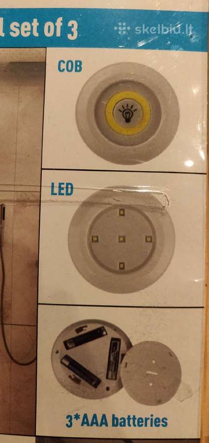 LED šviestuvai be elektros nuo elementų - nuotraukos Nr. 4
