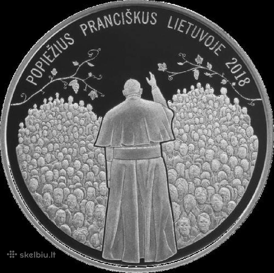 Sidabro medalis Popiežius Pranciškus ietuvoje 2018