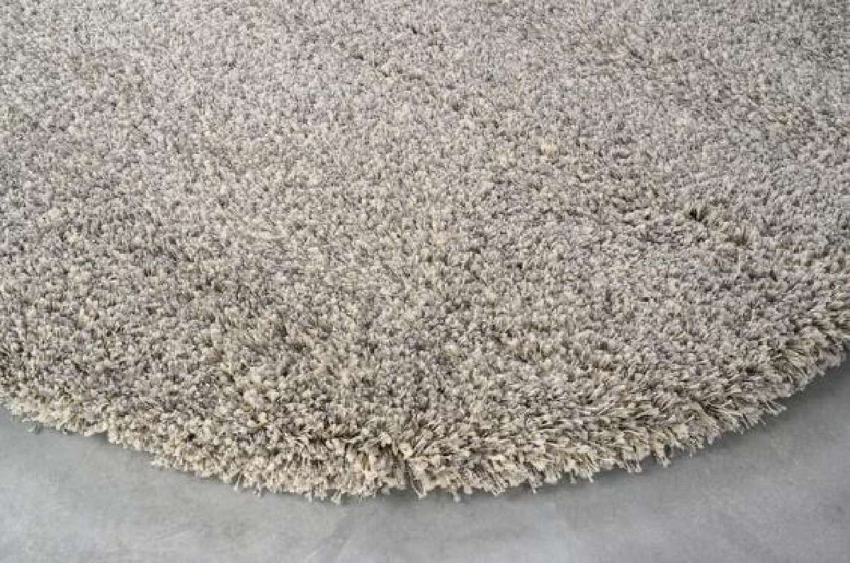 Apvalus kilimas 160x160 pilkos spalvos