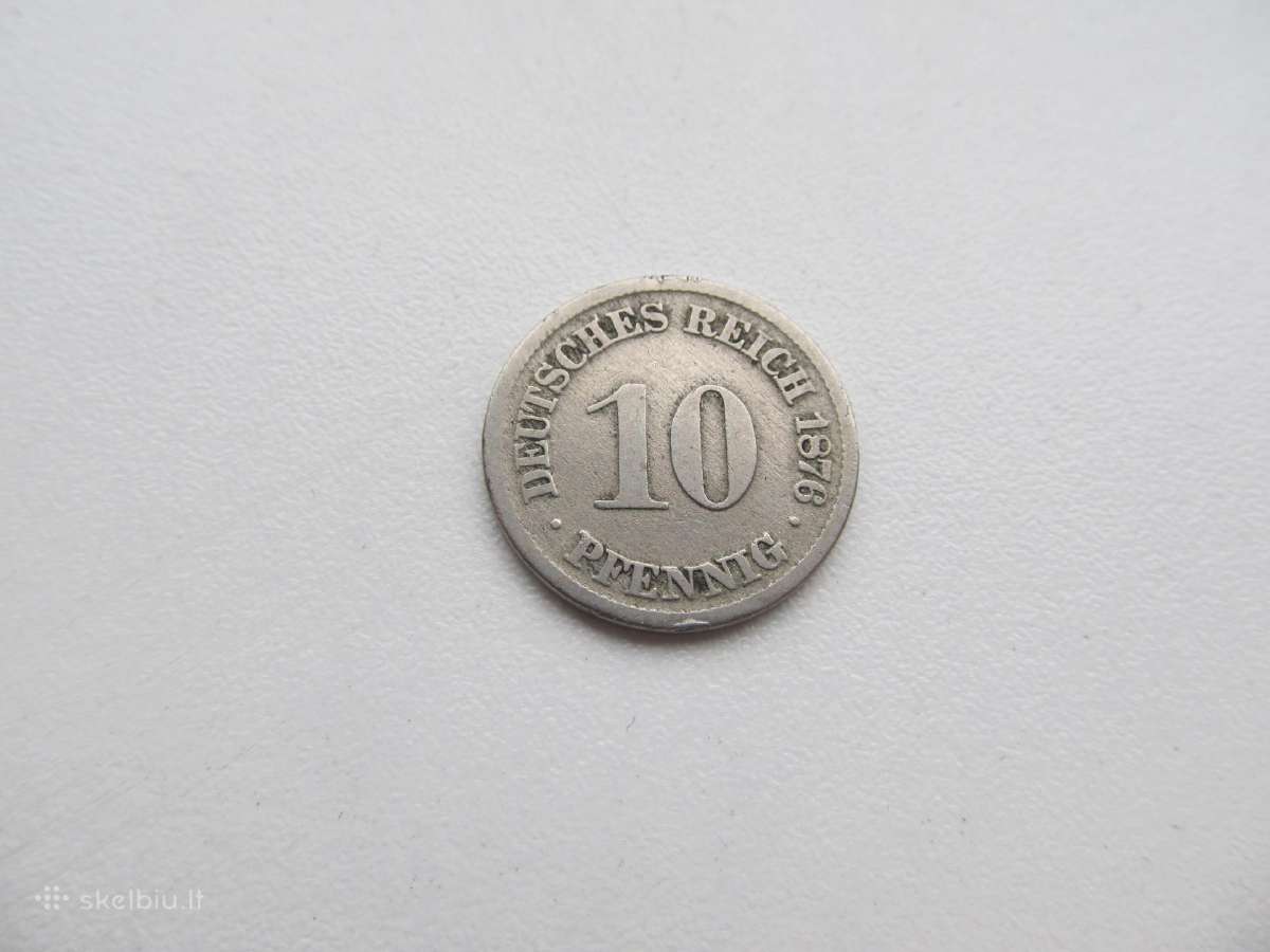 10 pfennig , Vokietija , 1876 Aa, Jj