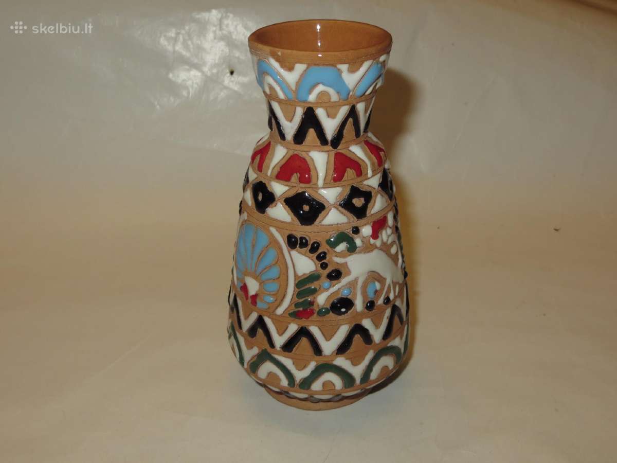 Vaza keraminė vintažinė maža 15 cm - nuotraukos Nr. 2