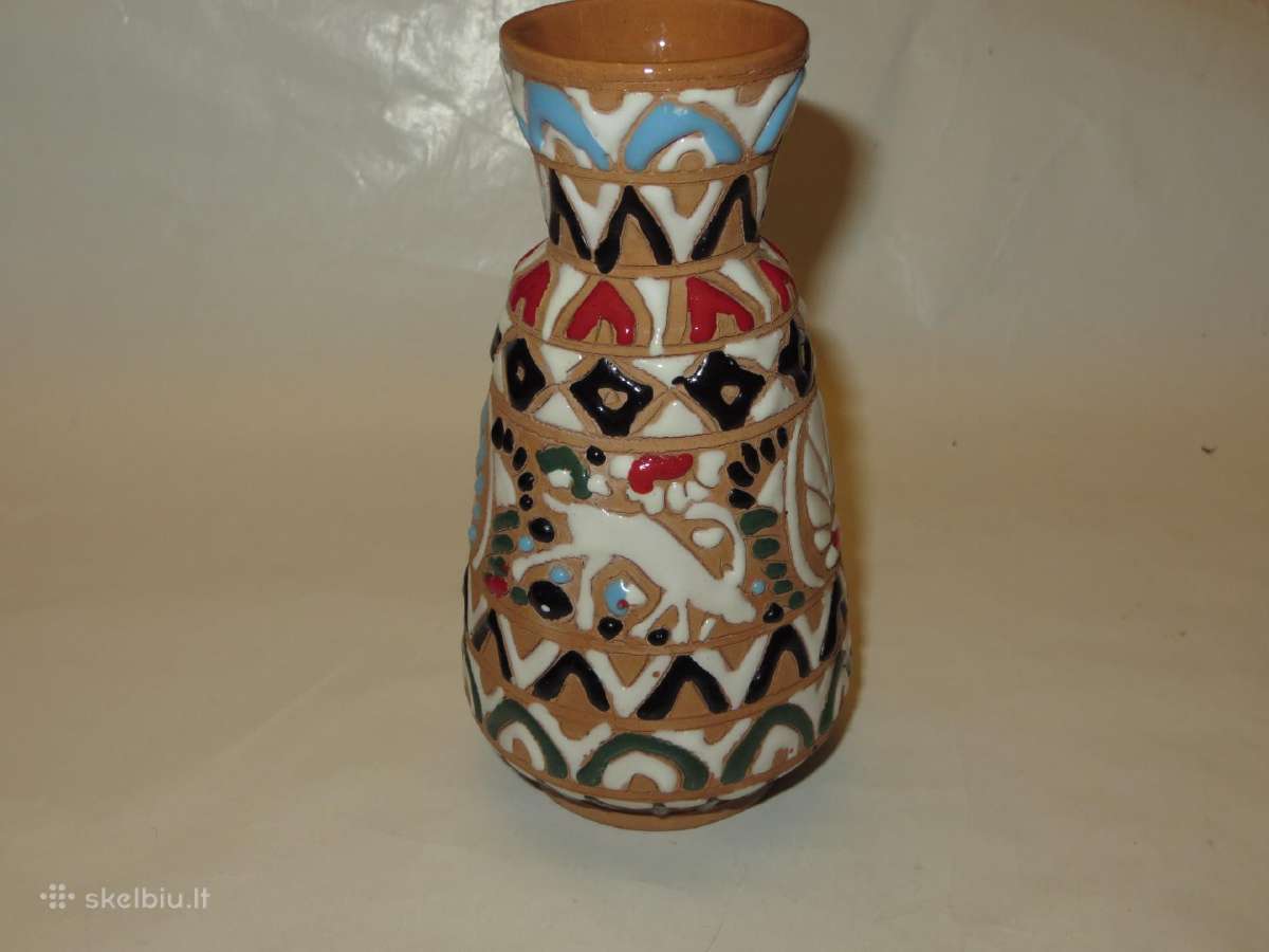 Vaza keraminė vintažinė maža 15 cm - nuotraukos Nr. 3