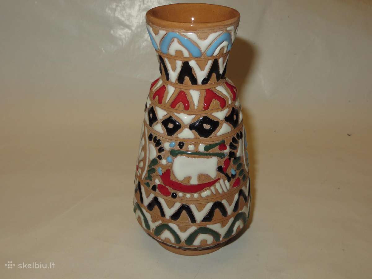 Vaza keraminė vintažinė maža 15 cm - nuotraukos Nr. 4