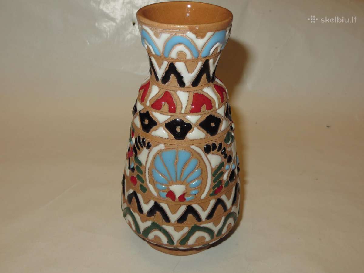 Vaza keraminė vintažinė maža 15 cm - nuotraukos Nr. 5