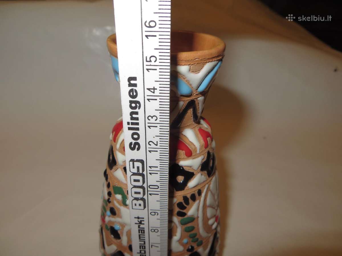 Vaza keraminė vintažinė maža 15 cm - nuotraukos Nr. 10
