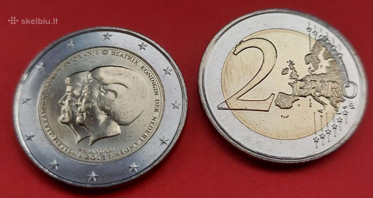 Nyderlandai 2013m 2 €  Karalienės Beatričės pasitr