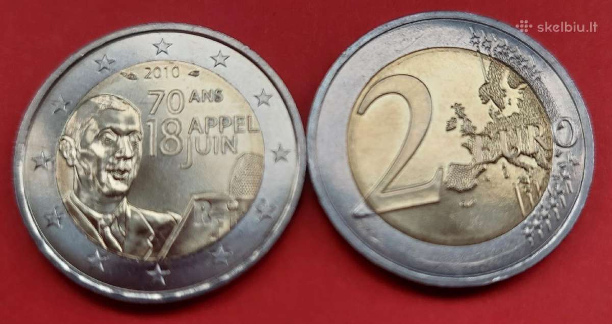Prancūzija 2010m 2€ birželio 18-OS kreipimosi meti