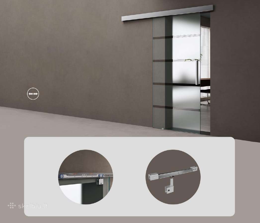 Stiklinės stumdomos durys su Softclose nuo 228eur - nuotraukos Nr. 4