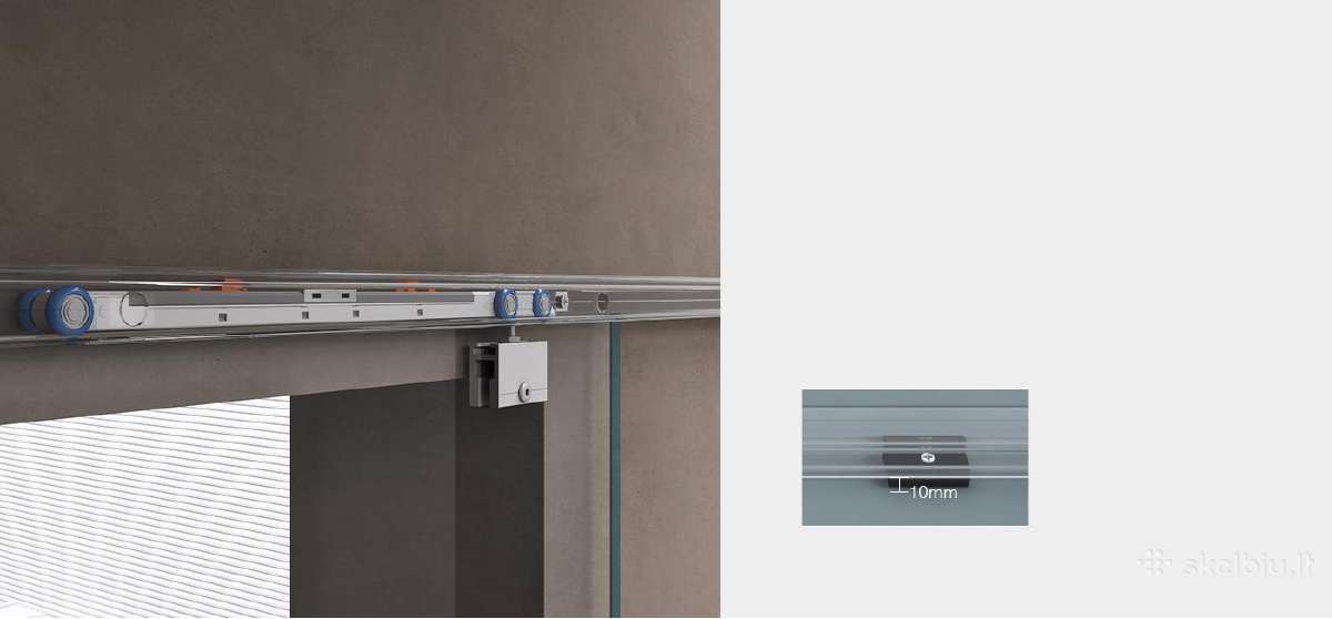 Stiklinės stumdomos durys su Softclose nuo 228eur - nuotraukos Nr. 10