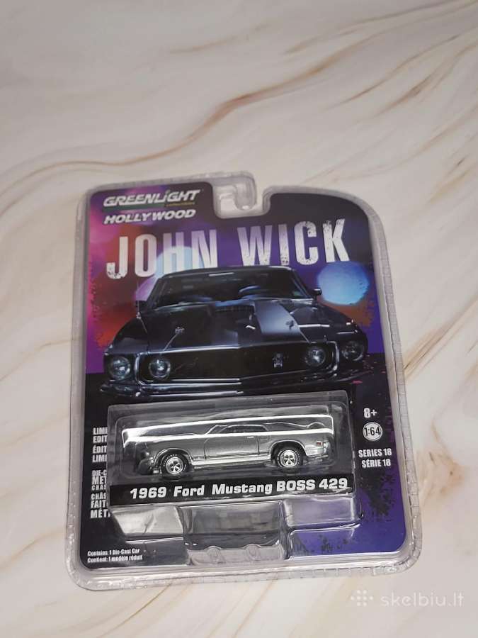 Greenlight Jhon Wick 1:64 1969 Mustang Boss 429