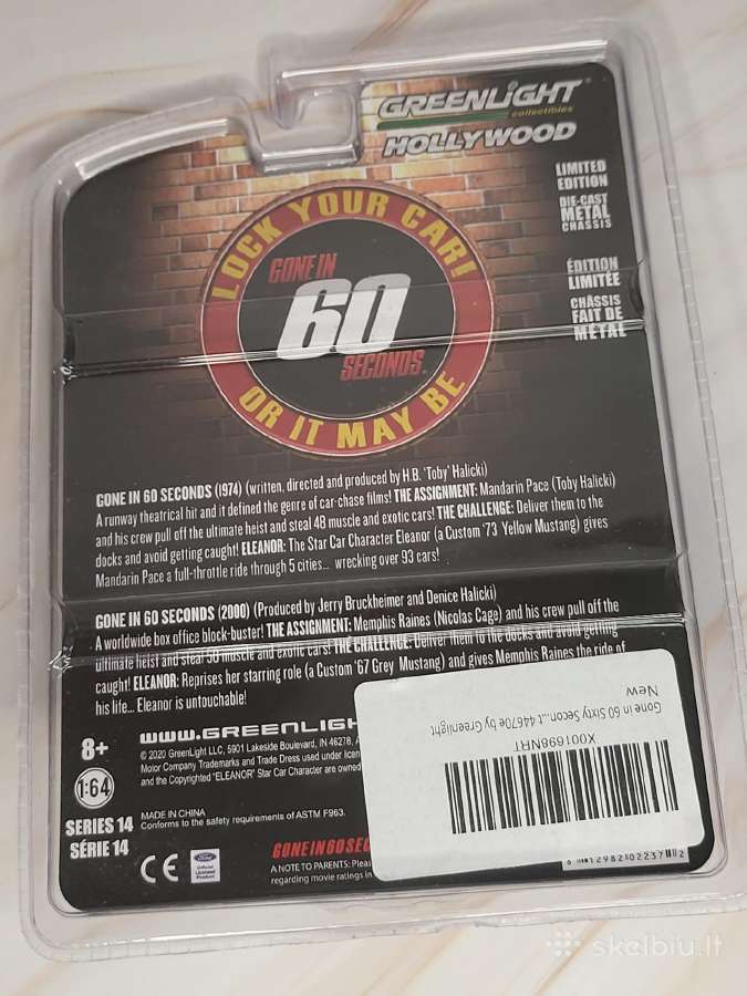 Greenlight 1:64 Gone In 60 Seconds 1967 Mustang El - nuotraukos Nr. 2