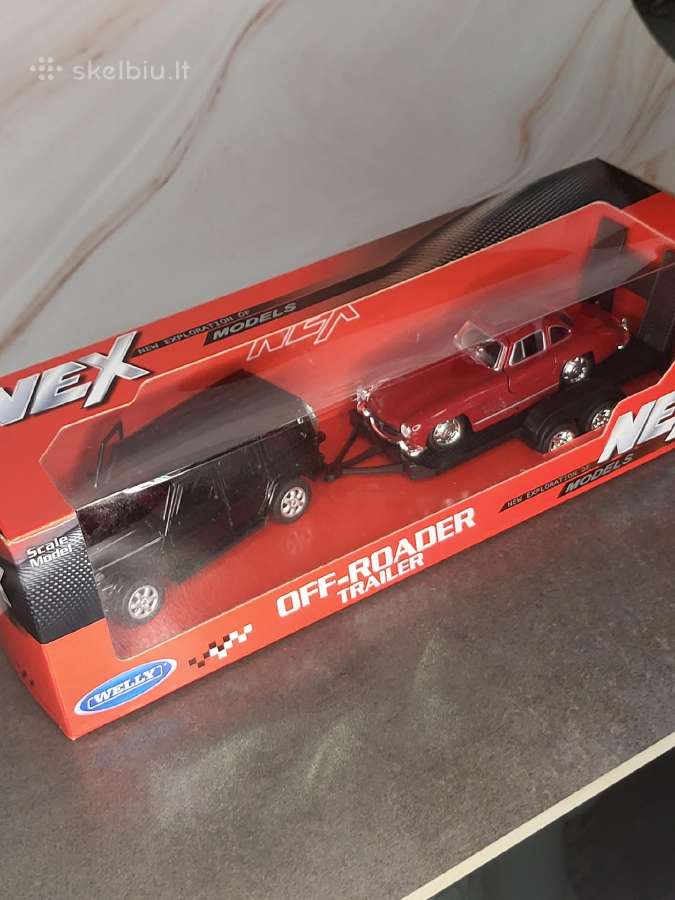 Welly Off Roader trailer MB Gwagen ir MB 300 SL