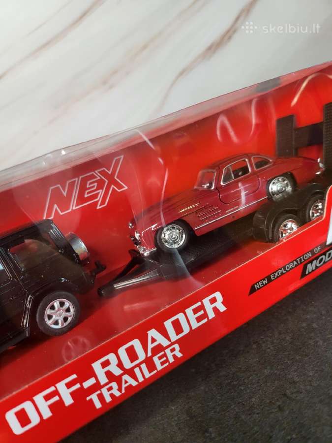 Welly Off Roader trailer MB Gwagen ir MB 300 SL - nuotraukos Nr. 6