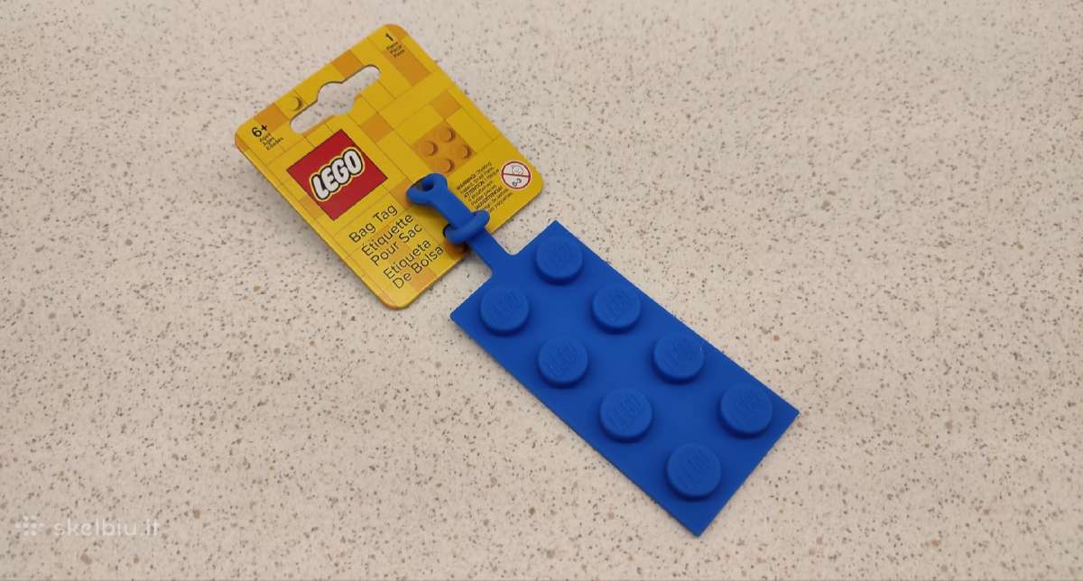 Lego Bag Tag Etiketė Pakabukas mėlynas