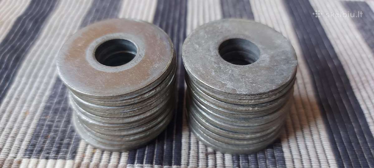 Cinkuotos M12 veržlės ir poveržlės - nuotraukos Nr. 2