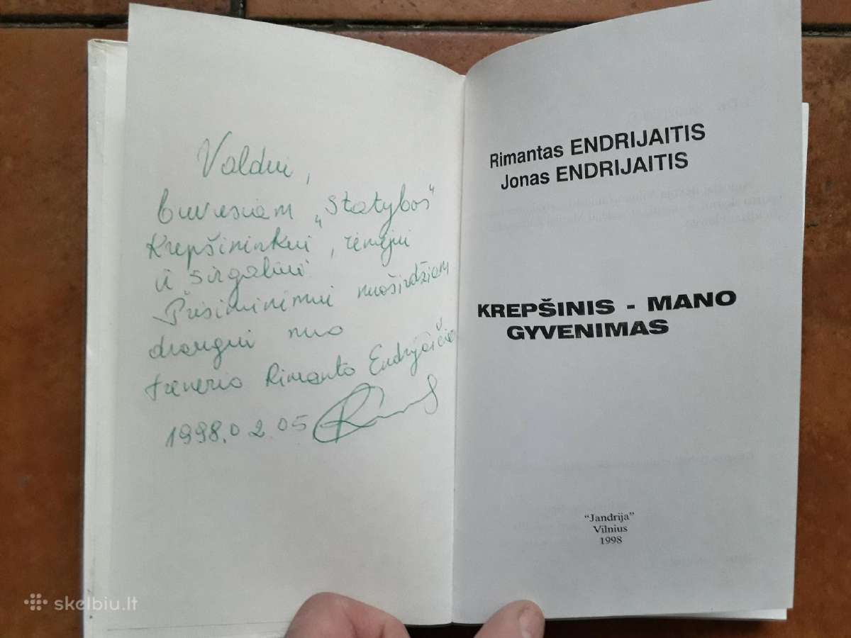 Rimas Endrijaitis "Krepšinis mano gyvenimas" 1998m - nuotraukos Nr. 3