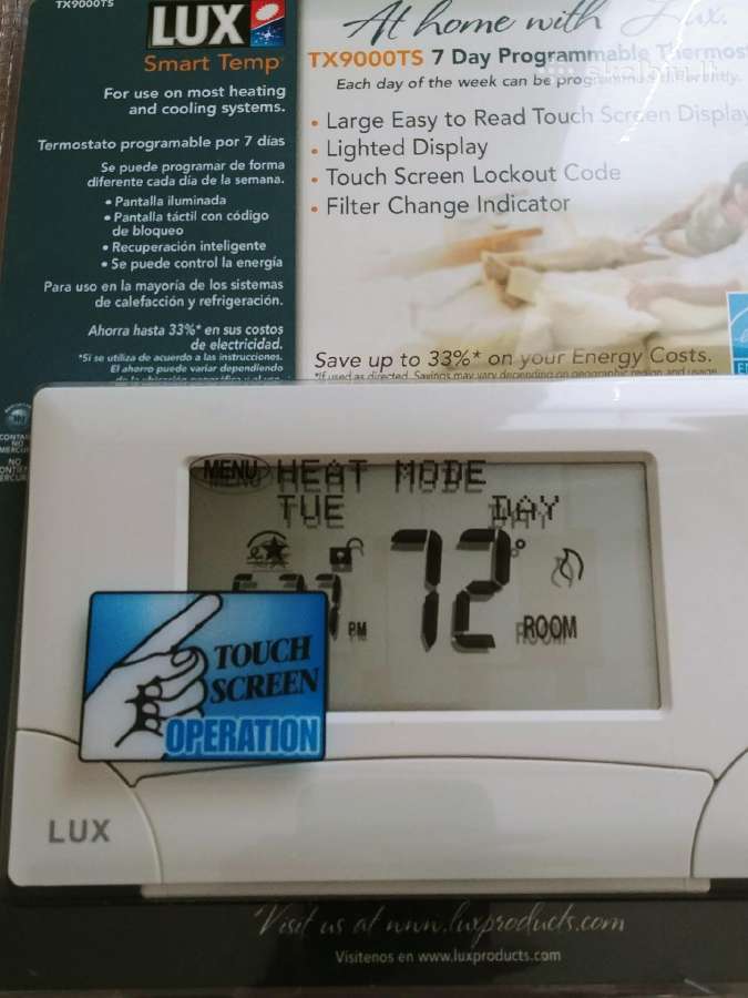 Termostatas programuojamas Lux Tx9000ts (naujas) Skelbiu.lt