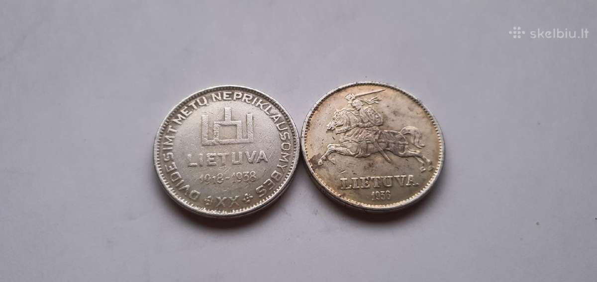 1936 10 litu Vytautas + 1938 10 litu Smetona - nuotraukos Nr. 2