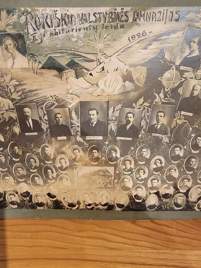 1926 m.rokiškio Valstybinės gimnazijos vinjetė - nuotraukos Nr. 2