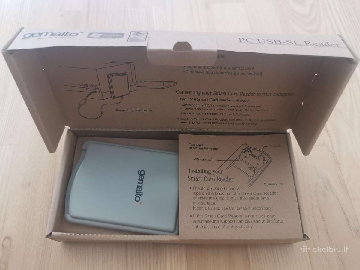 Gemalto Pc Usb Smart Card, Id kortelių skaitytuvas - nuotraukos Nr. 2