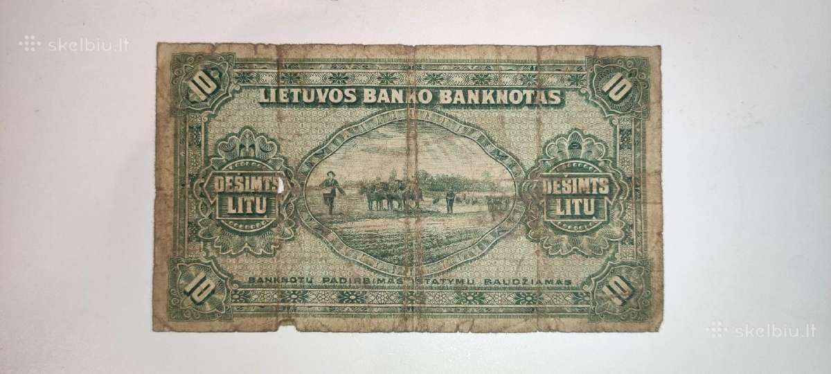 1927 metų Smetonos laikų 10 Litų - nuotraukos Nr. 2