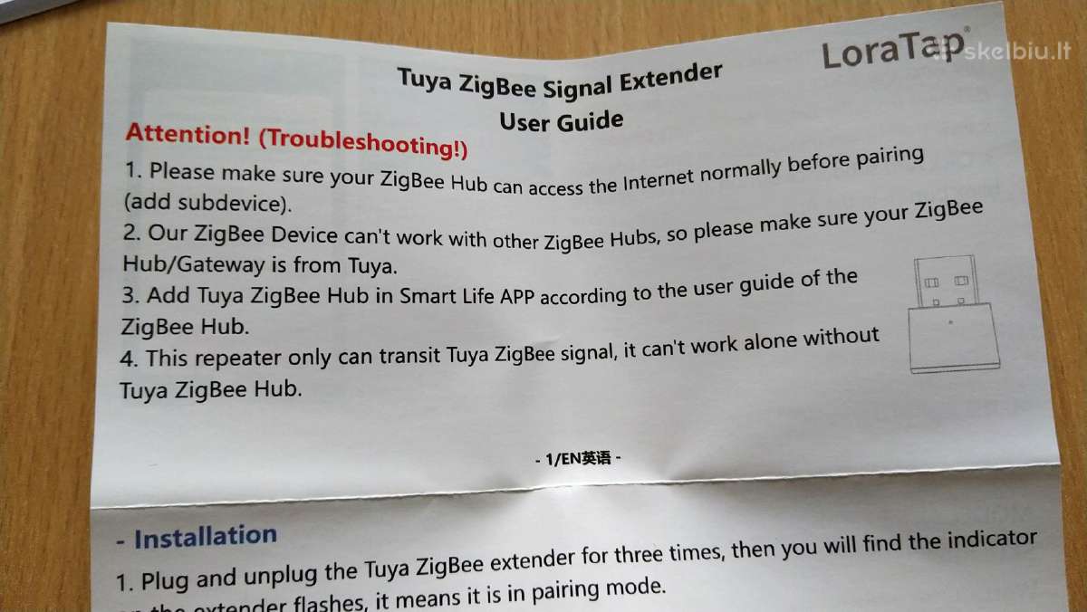 Tuya Zigbee Signal Extender - nuotraukos Nr. 2